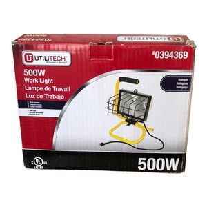Utilitech 500W Halogen Stand Work Light Portable New In Box *